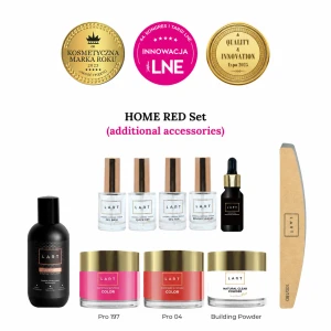 HOME RED starter kit for dip powder manicure with accessories
