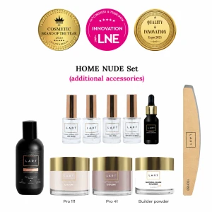 HOME NUDE starter kit for dip powder manicure with accessories